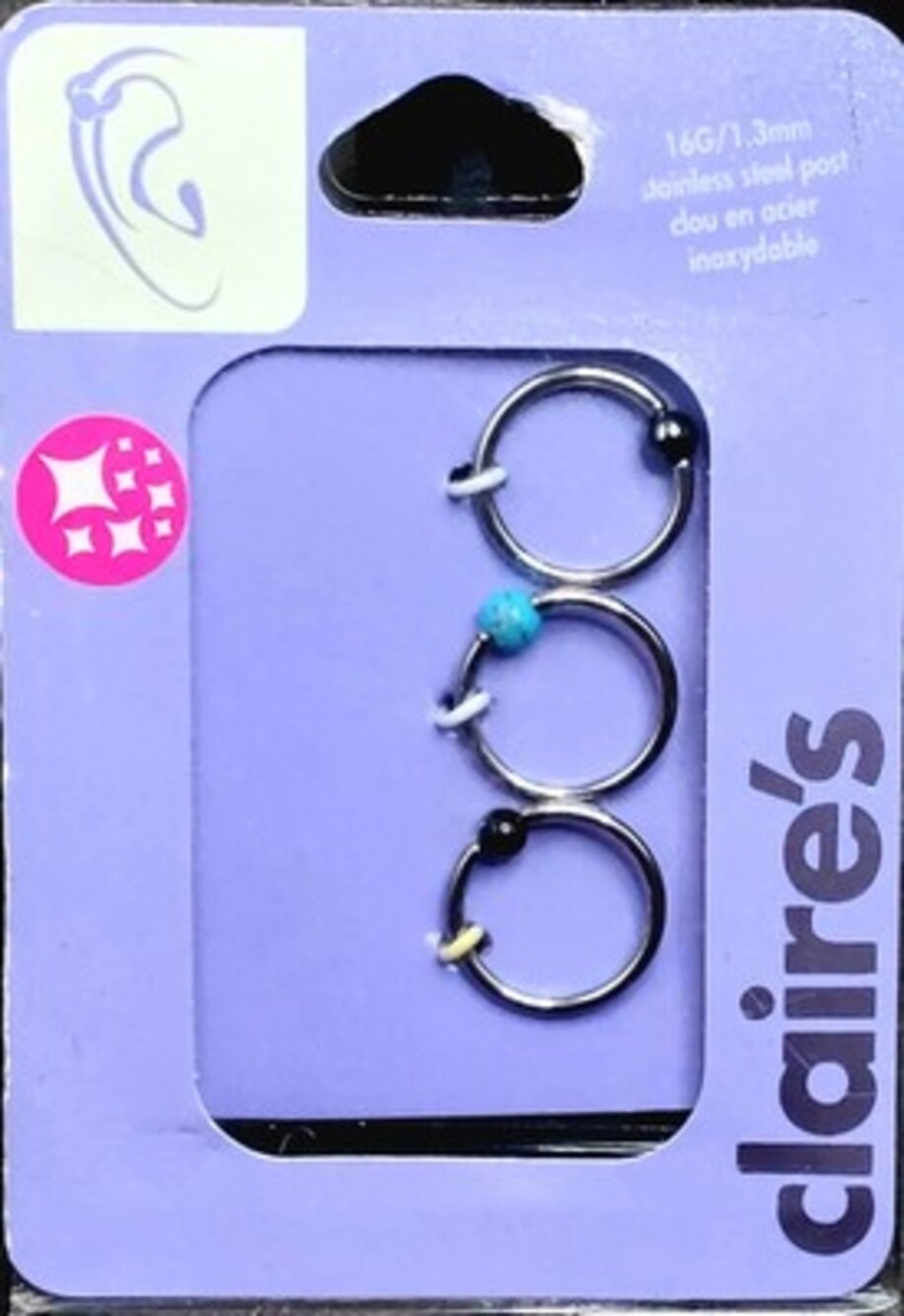 Claires 16g Captive Bead Body Jewelry {J0321}